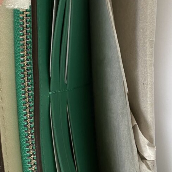 Nwt Coach Blue Rose Meadow Snap Accordion Wallet - Picture 5 of 7